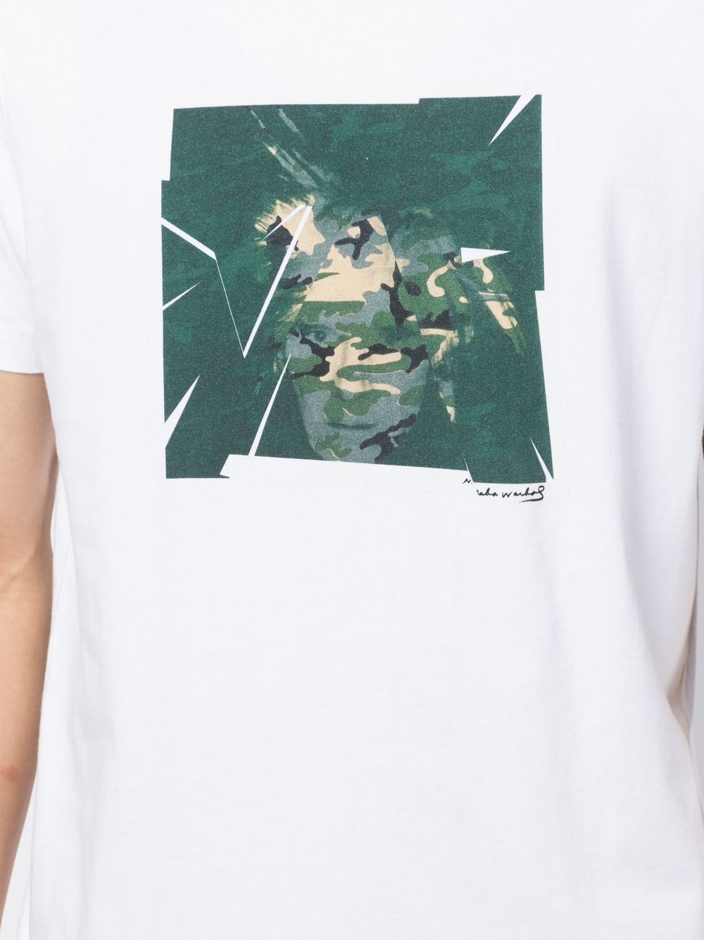 MAHARISHI Cubist Warhol Fright Wig T-Shirt White - MAISONDEFASHION.COM