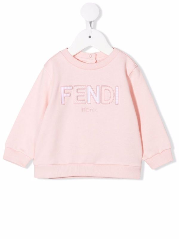 FENDI BABY Sweatshirt Pink - MAISONDEFASHION.COM