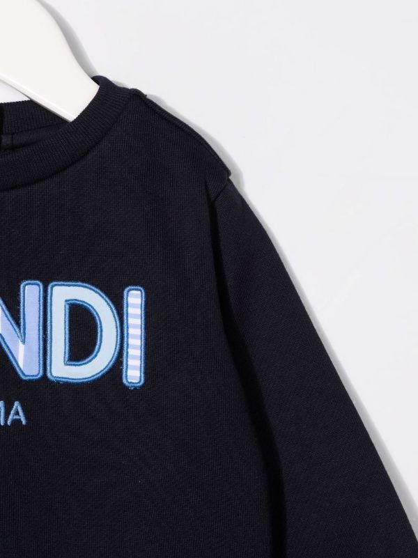 FENDI BABY Sweatshirt Navy Blue - MAISONDEFASHION.COM