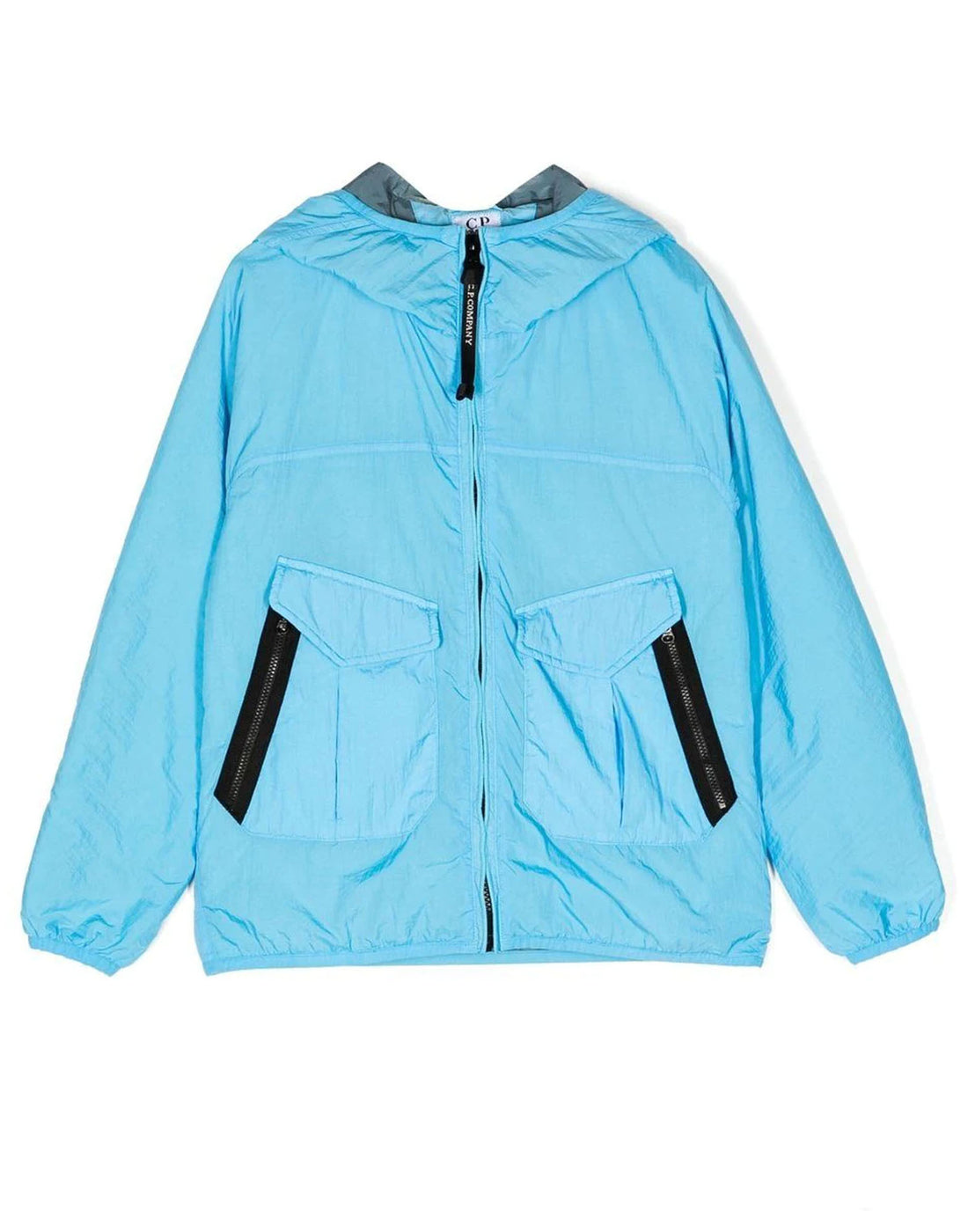 C.P. COMPANY KIDS Lightweight Hooded Jacket Bonnie Blue - MAISONDEFASHION.COM