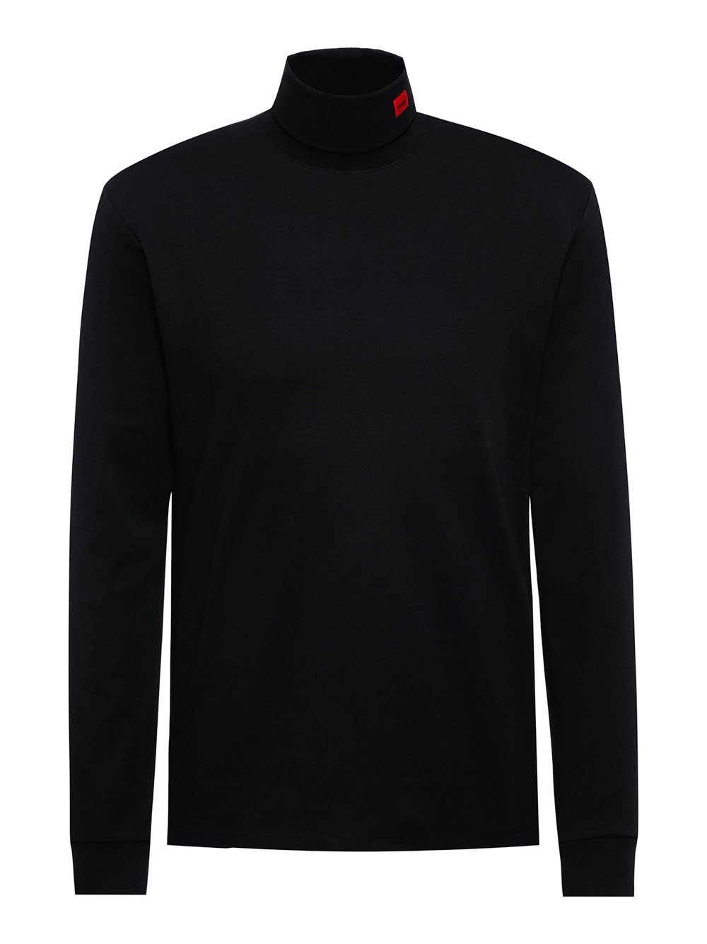 HUGO Long-sleeve Turtleneck Long Sleeve T-Shirt Black - MAISONDEFASHION.COM