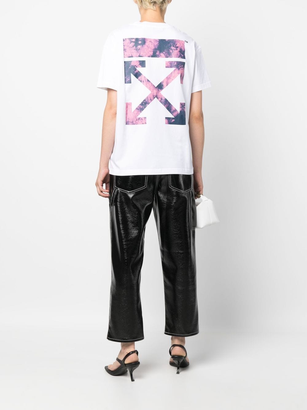 OFF-WHITE WOMEN Tie Dye Arrow Casual T-Shirt White - MAISONDEFASHION.COM