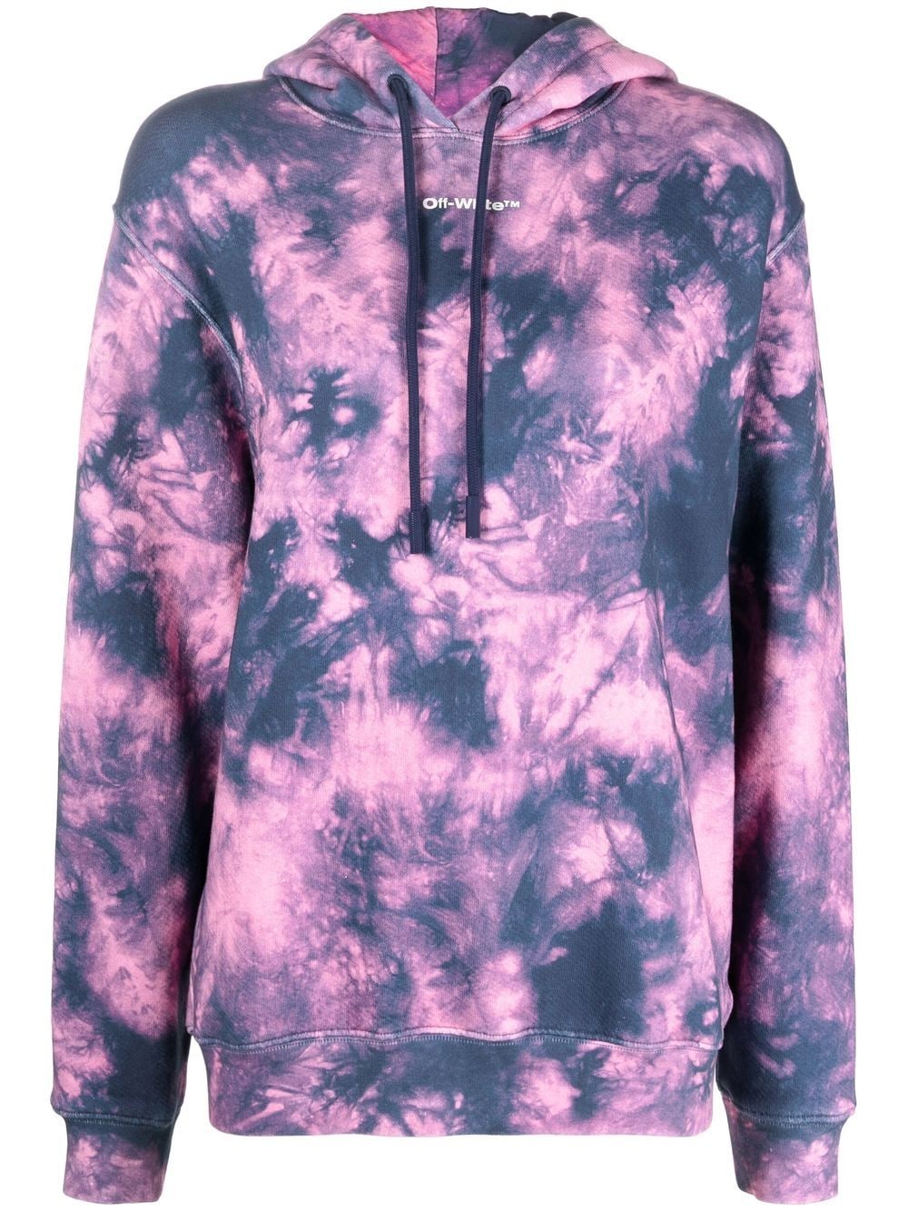 OFF-WHITE WOMEN Tie Dye Arrows Hoodie Pink/Blue - MAISONDEFASHION.COM