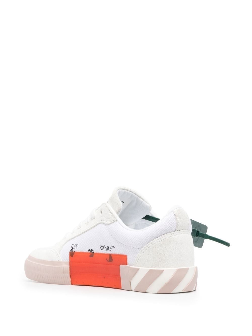 OFF-WHITE WOMEN Vulcanized Lace-up Suede Sneakers White/Pink - MAISONDEFASHION.COM