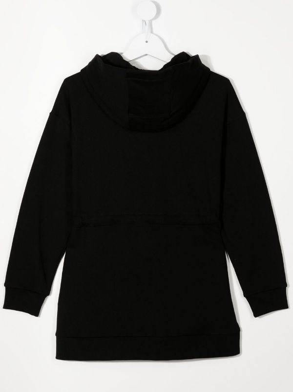 FENDI KIDS Hooded Sweatshirt Black - MAISONDEFASHION.COM
