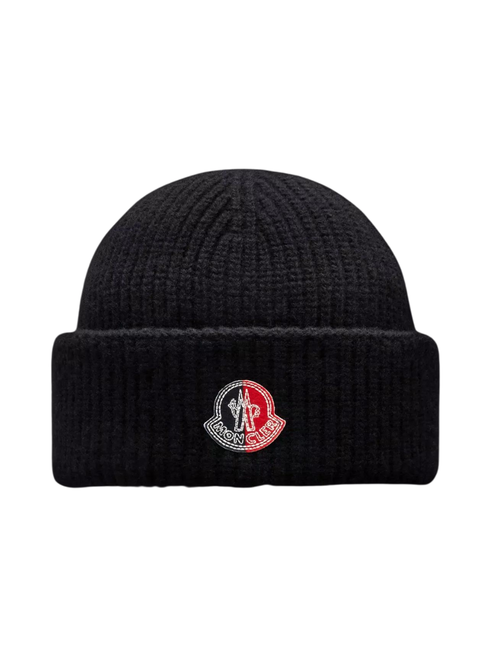 MONCLER GENIUS X 2 MONCLER 1952 Logo Patch Beanie Black - MAISONDEFASHION.COM