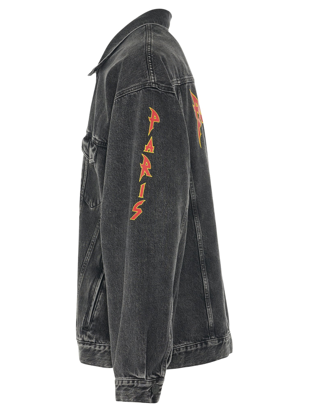 BALENCIAGA UNISEX Oversized Jacket Washed Black - MAISONDEFASHION.COM