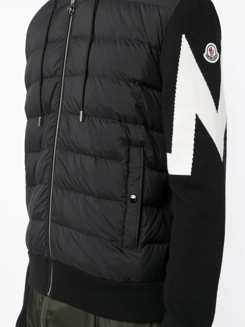 MONCLER Padded Hooded Jacket Black - MAISONDEFASHION.COM