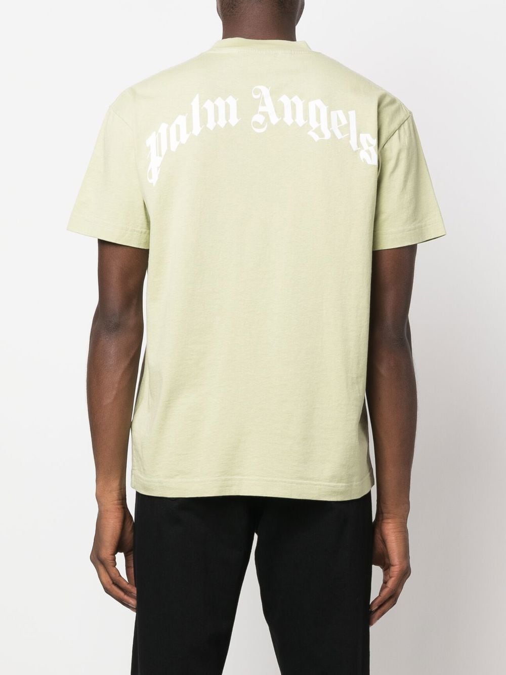 PALM ANGELS Teddy Bear Cotton T-Shirt Mint/Brown - MAISONDEFASHION.COM