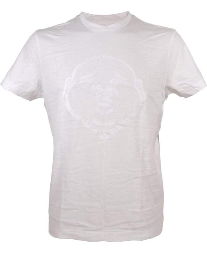 True Religion Puff Print Buddha T-shirt In White - Maison De Fashion 