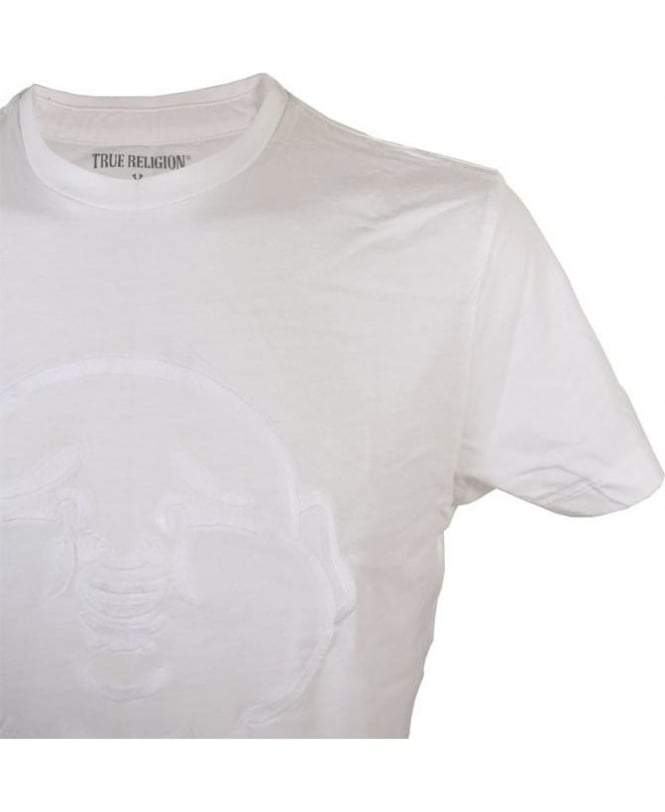 True Religion Puff Print Buddha T-shirt In White - Maison De Fashion 